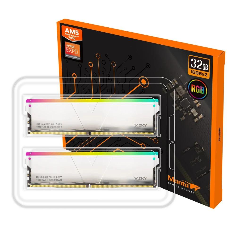V-COLOR MANTA XSKY DDR5 32GB (2X16GB)6000 MHZ (White)