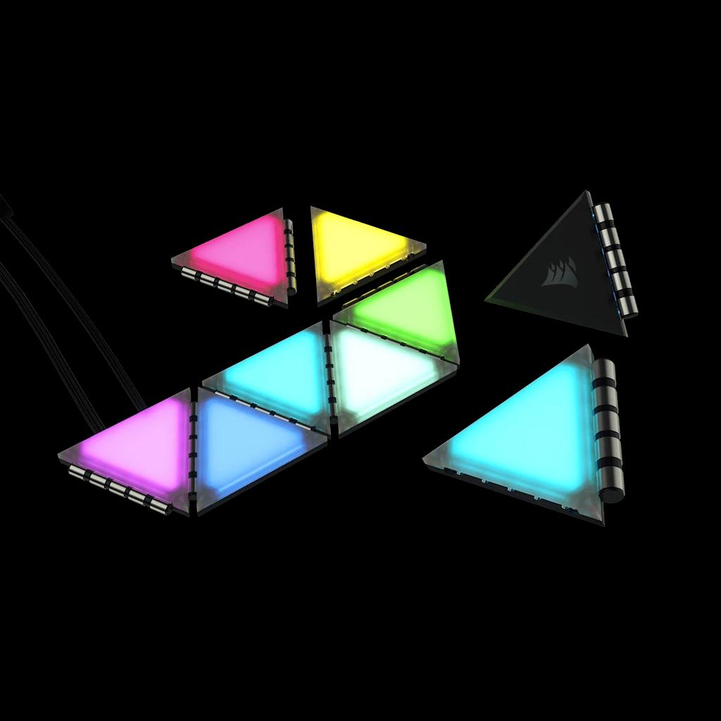 Комплект подсветки CORSAIR iCUE LC100 Mini Triangle 9x Tile Starter Kit