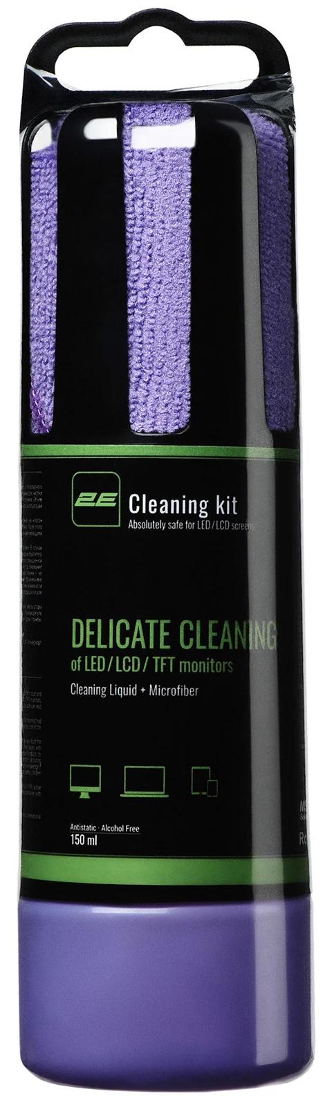 Набор для чистки экрана 2E Cleaning Kit 150 ml + 20 cm (Violet) — фото 3