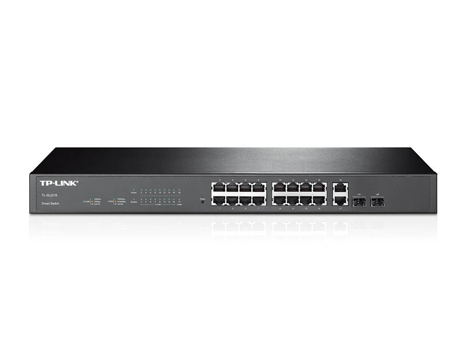 КОММУТАТОР TP-LINK TL-SL2218 SMART КОММУТАТОР НА 16 ПОРТОВ 10/100MBIT/S И 2 ГИГАБИТНЫХ ПОРТА