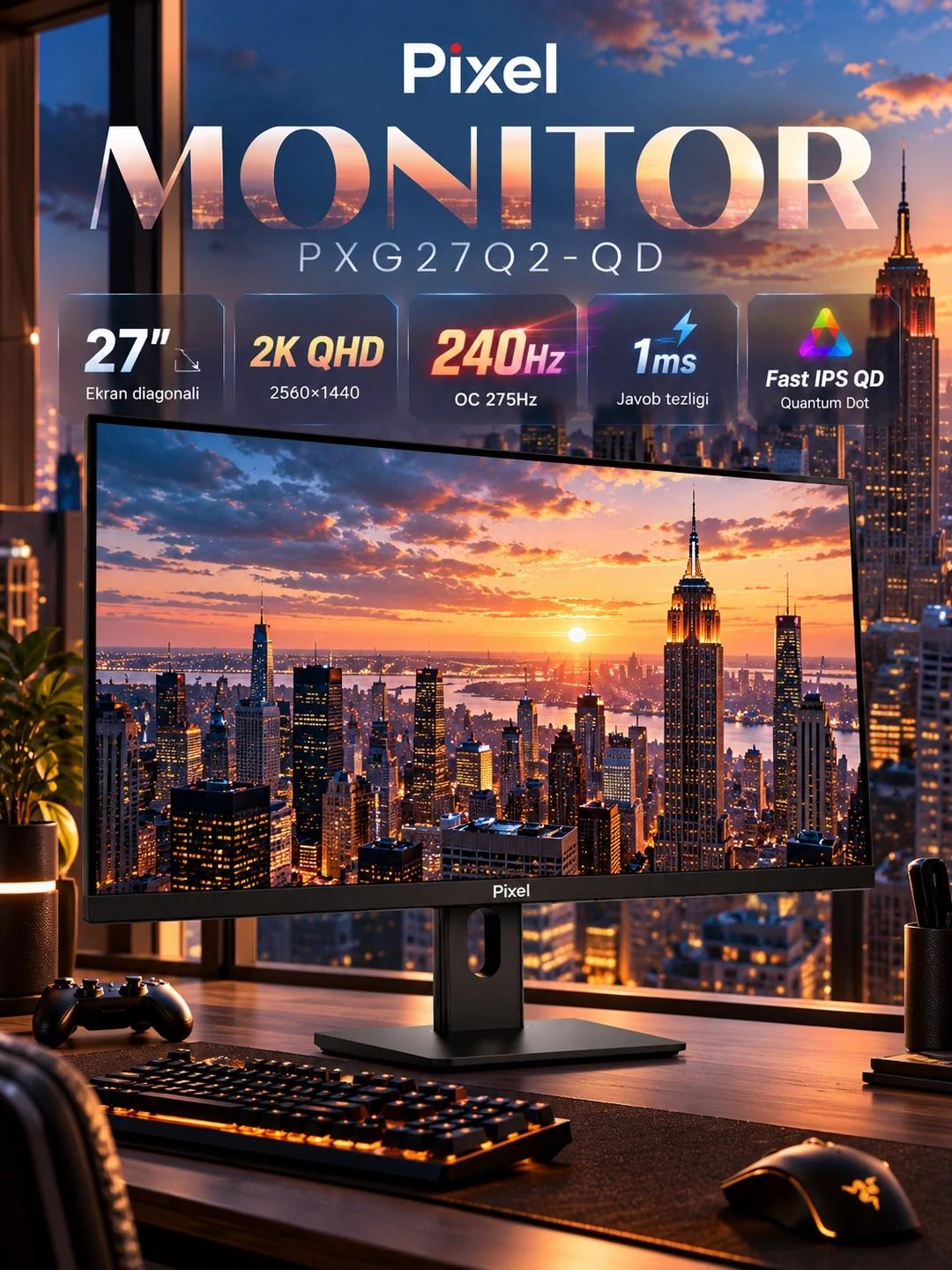 O'yin monitori Pixel PXG27Q2-QD 240Hz