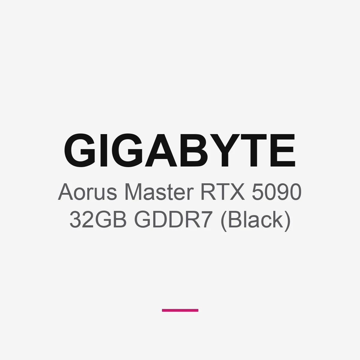 Gigabyte Aorus Master RTX 5090 32GB GDDR7 (Black)