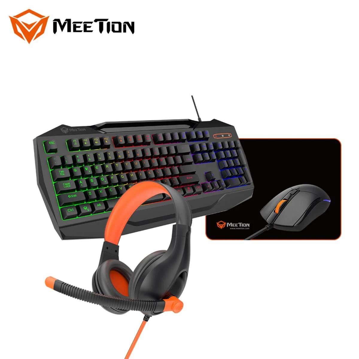 Игровой набор MEETION C490 4 в 1: клавиатура, мышь, наушники, коврик