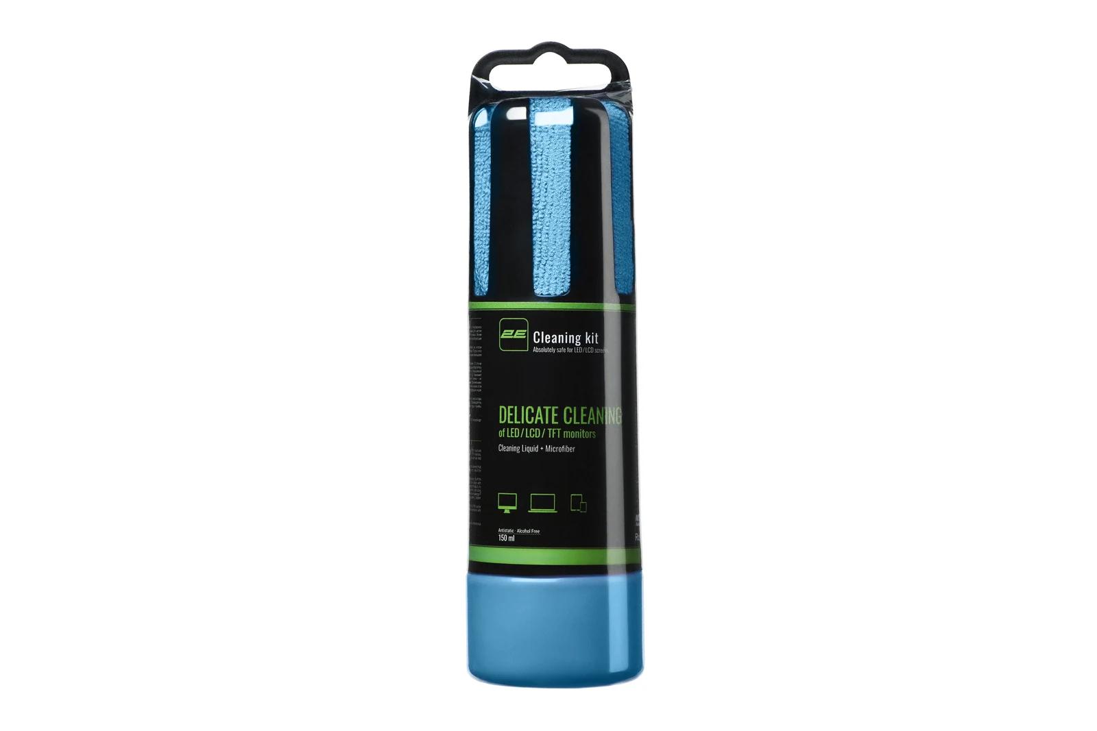 Набор для чистки экрана 2E Cleaning Kit 150 ml + 20 cm (Blue) — фото 1