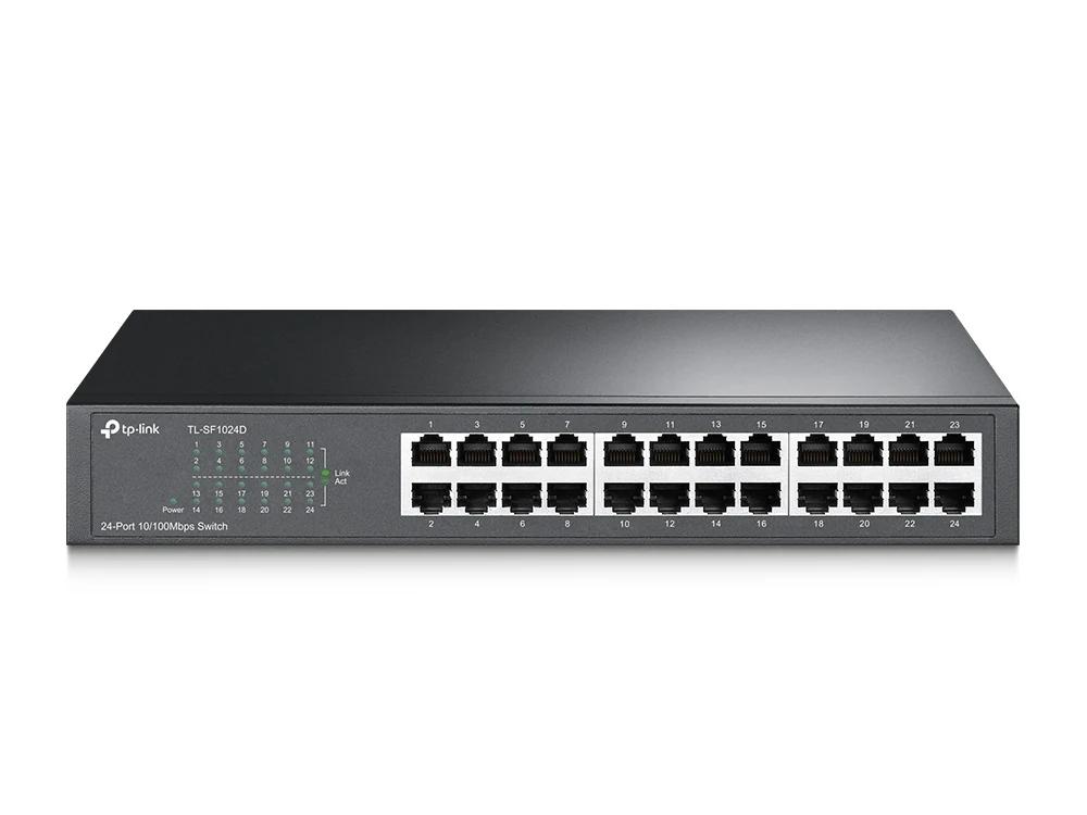 КОММУТАТОР TP-LINK TL-SF1024D 24-ПОРТОВЫЙ 10/100MBIT/S НАСТОЛЬНЫЙ/МОНТИРУЕМЫЙ В СТОЙКУ КОММУТАТОР — фото 1